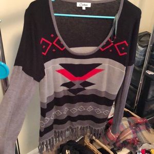 Aztec print sweater